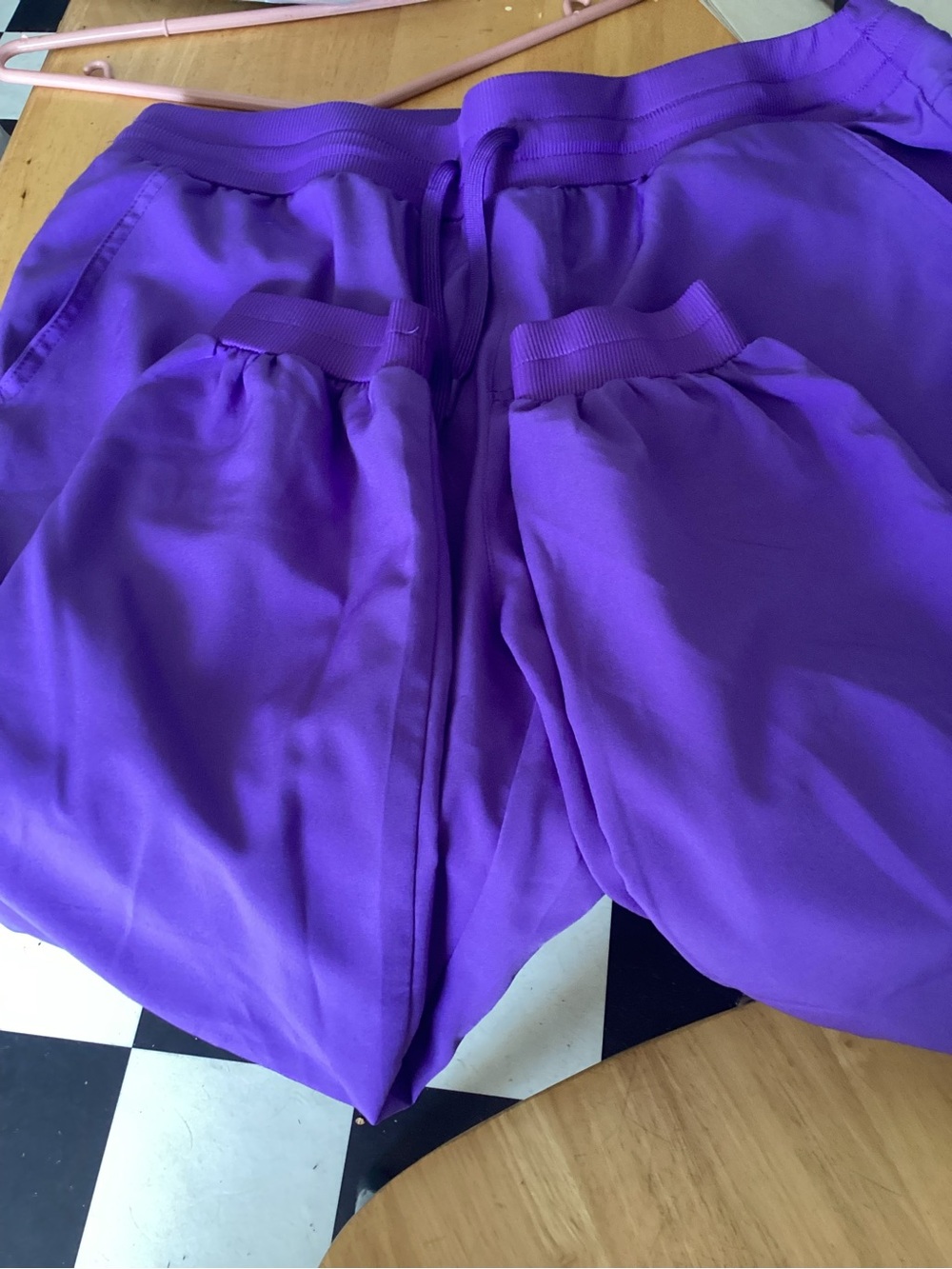 Vibrant Purple Drawstring Joggers